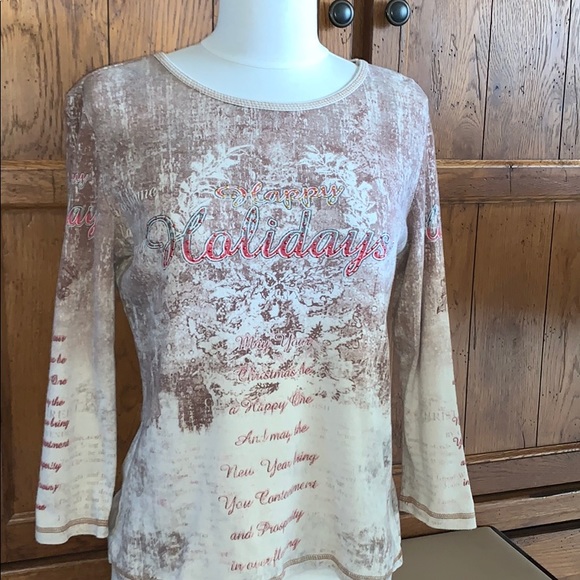 🎄Christmas 3/4 Sleeved Shirt; Medium🎅🏼 - Picture 3 of 9